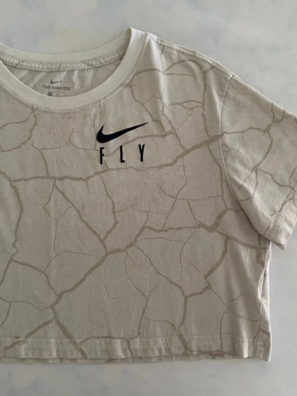 Nike 100% Cotton Swoosh Fly Basketball Boxy Cropped Tee